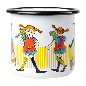 Tazza smaltata 3,7 dl Pippi Calzelunghe - Bianco - Muurla