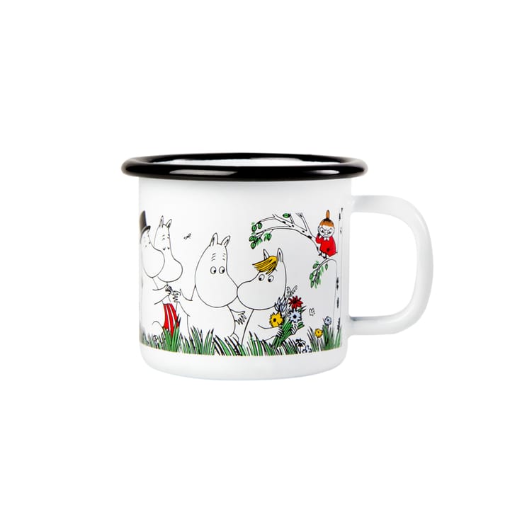 Tazza smaltata Glada familjen 1,5 dl - Famiglia felice - Muurla