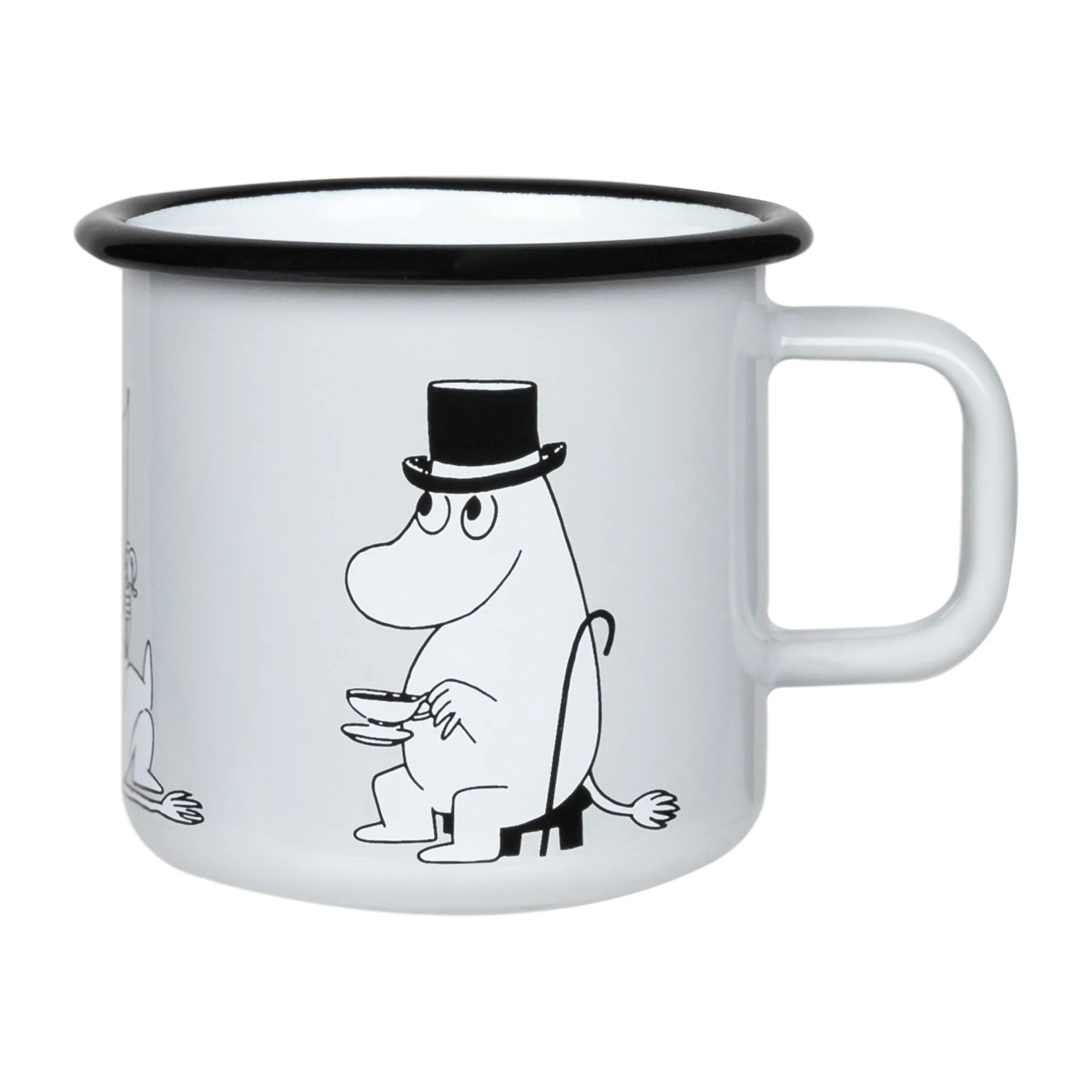 Tazza smaltata Mamma Moomin, 37 cl, Grigio Muurla