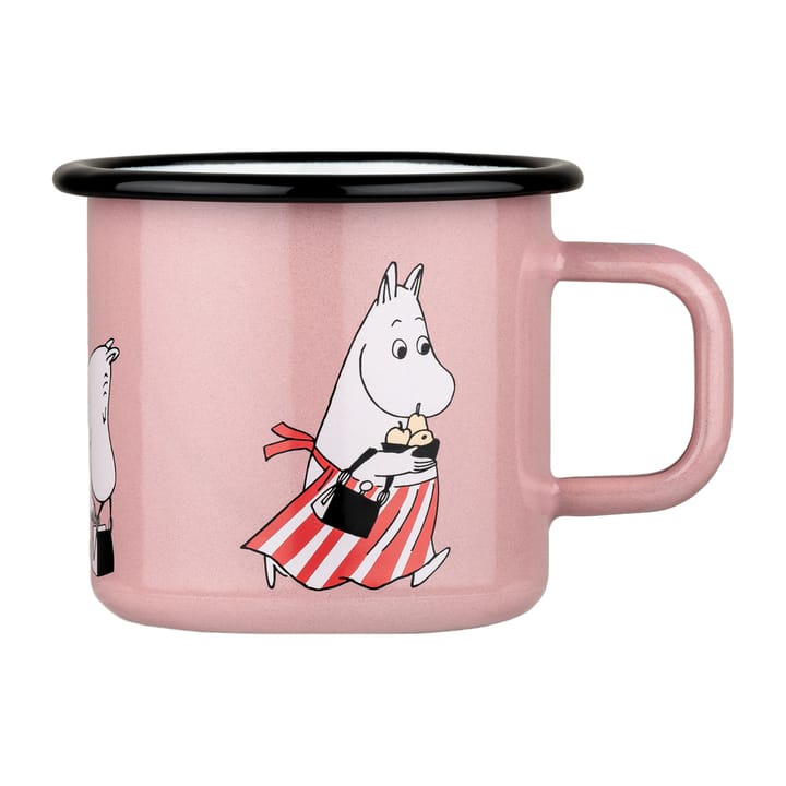 Tazza smaltata Mamma Moomin, 37 cl - Rosa - Muurla