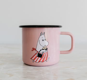 Tazza smaltata Mamma Moomin, 37 cl - Rosa - Muurla