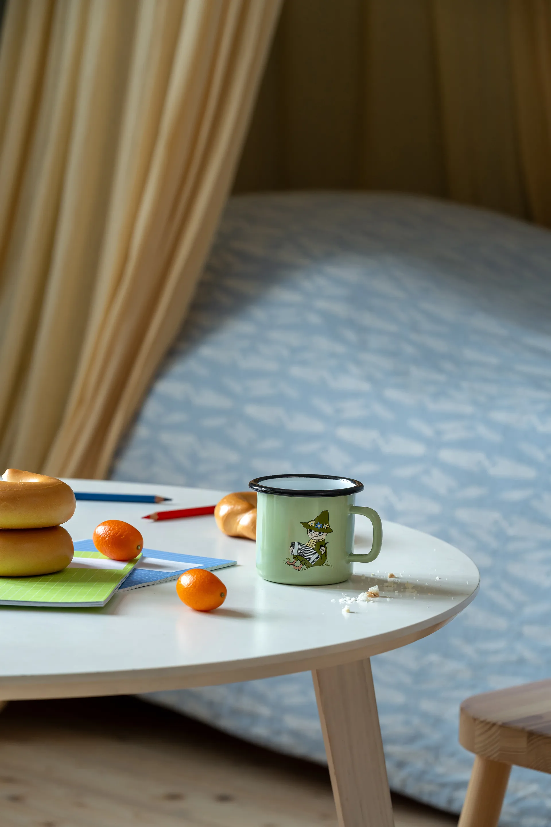 Tazza smaltata Moomin 2,5 dl, Snufkin Muurla