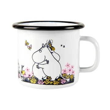 Tazza smaltata Moomin hugs 25 cl - bianco - Muurla