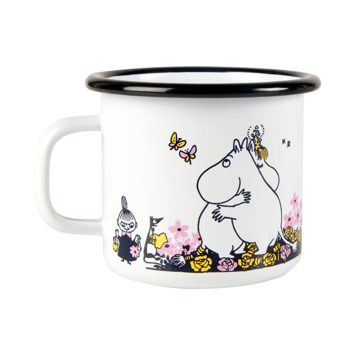 Tazza smaltata Moomin hugs 25 cl - bianco - Muurla