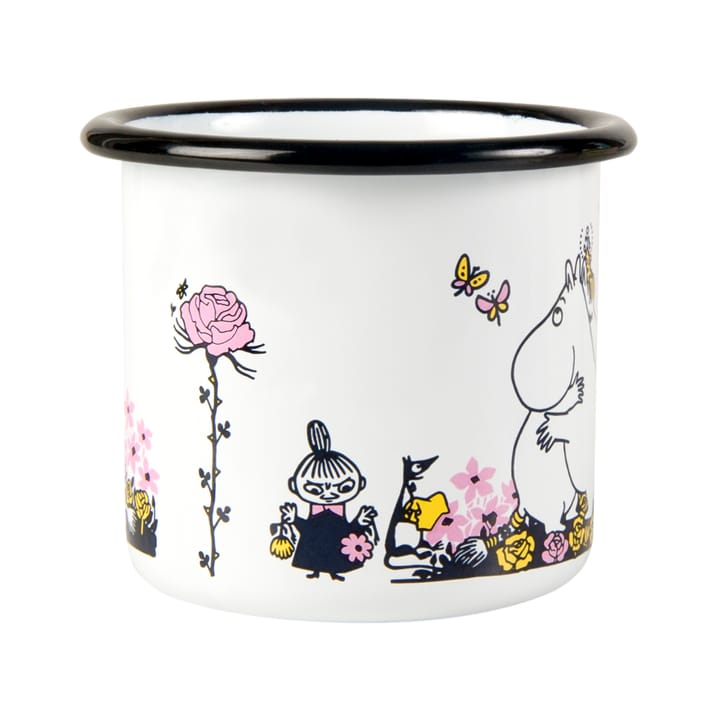 Tazza smaltata Moomin hugs 25 cl - bianco - Muurla