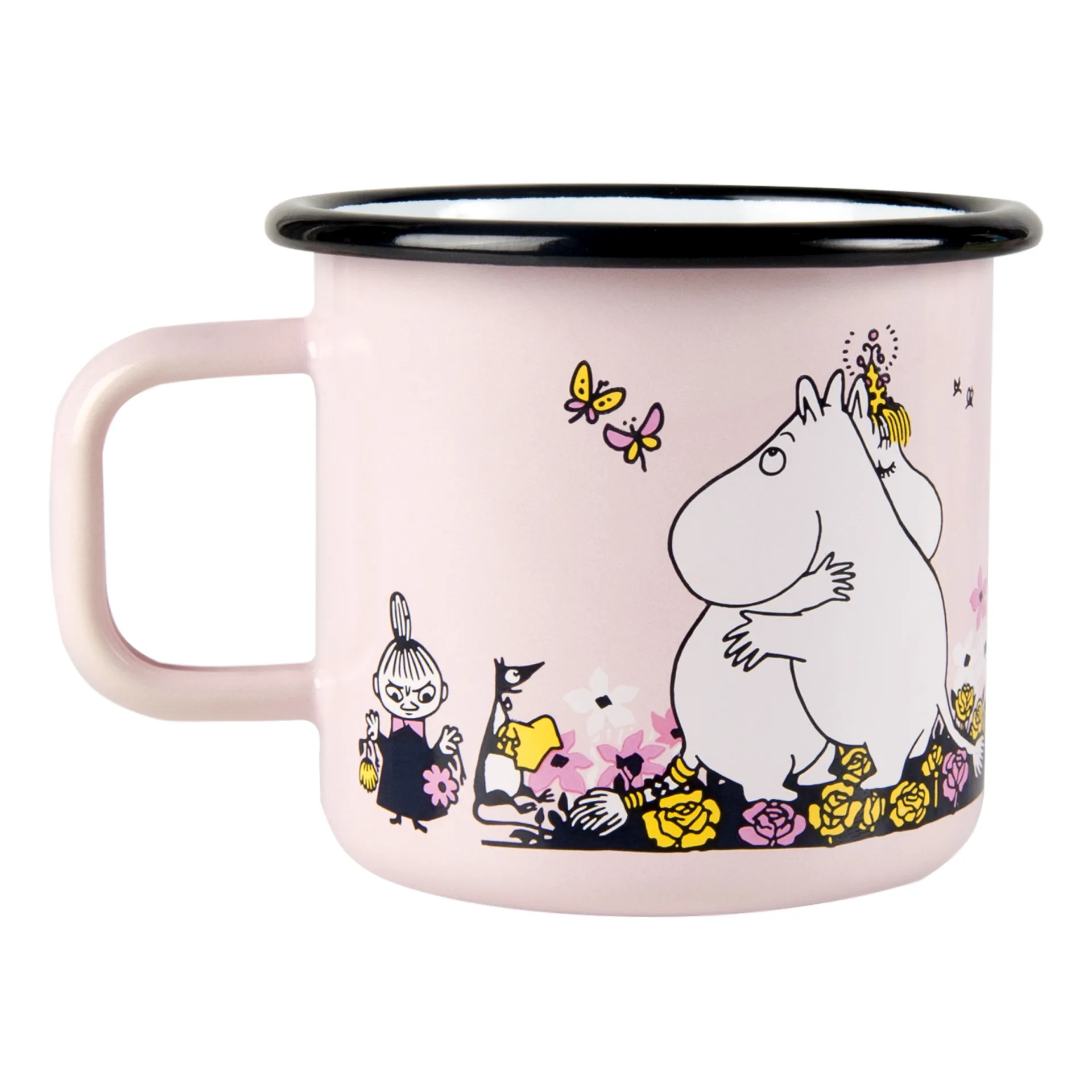 Tazza smaltata Moomin hugs 37 cl, Rosa Muurla