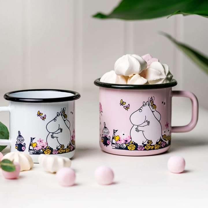 Tazza smaltata Moomin hugs 37 cl - Rosa - Muurla