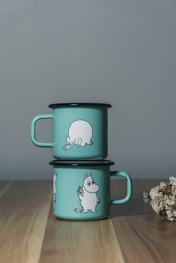 Tazza smaltata Moomin Retro 37 cl - Menta - Muurla