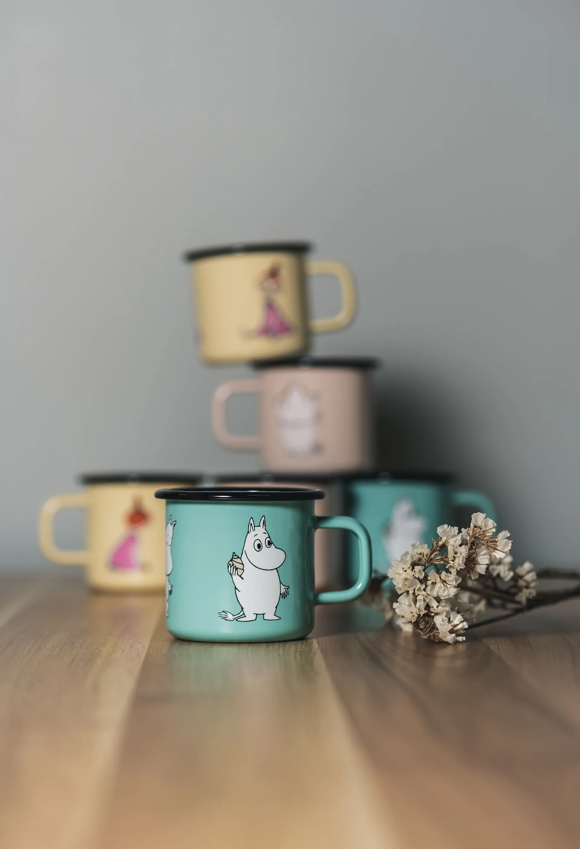 Tazza smaltata Moomin Retro 37 cl, Menta Muurla