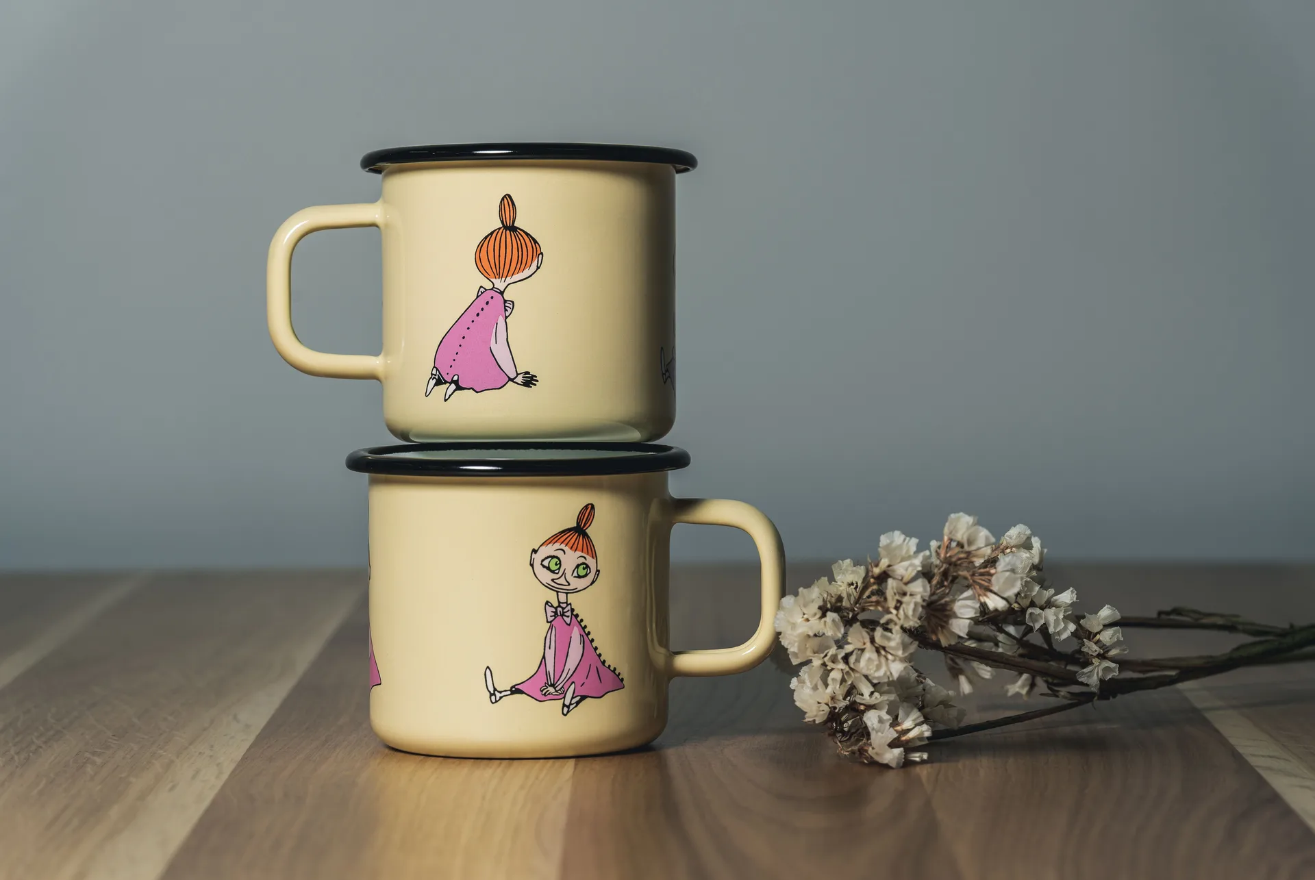 Tazza smaltata Mymble Retro 37 cl, Giallo Muurla