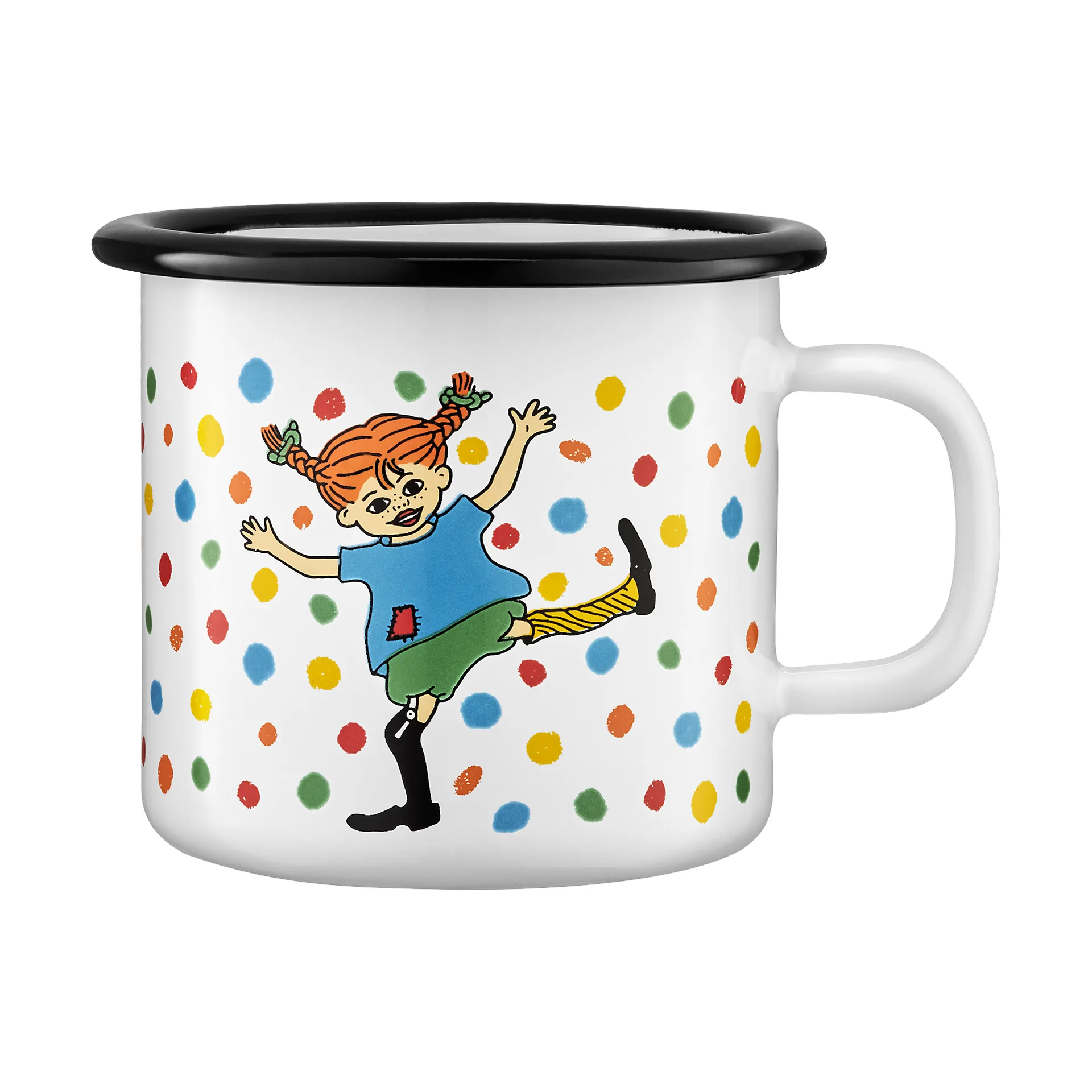 Tazza smaltata Pippi 2,5 dl, Salterello Muurla