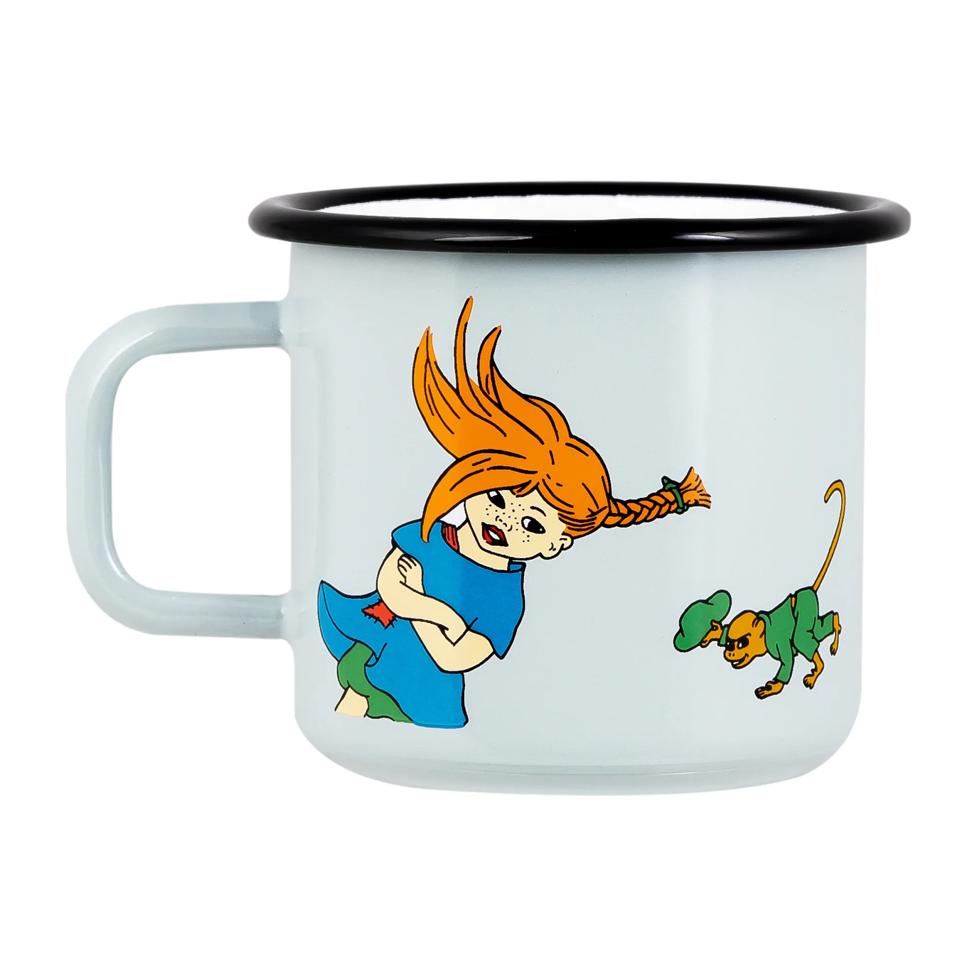 Tazza smaltata Pippi The Strongest Girl 37 cl, Multicolore Muurla