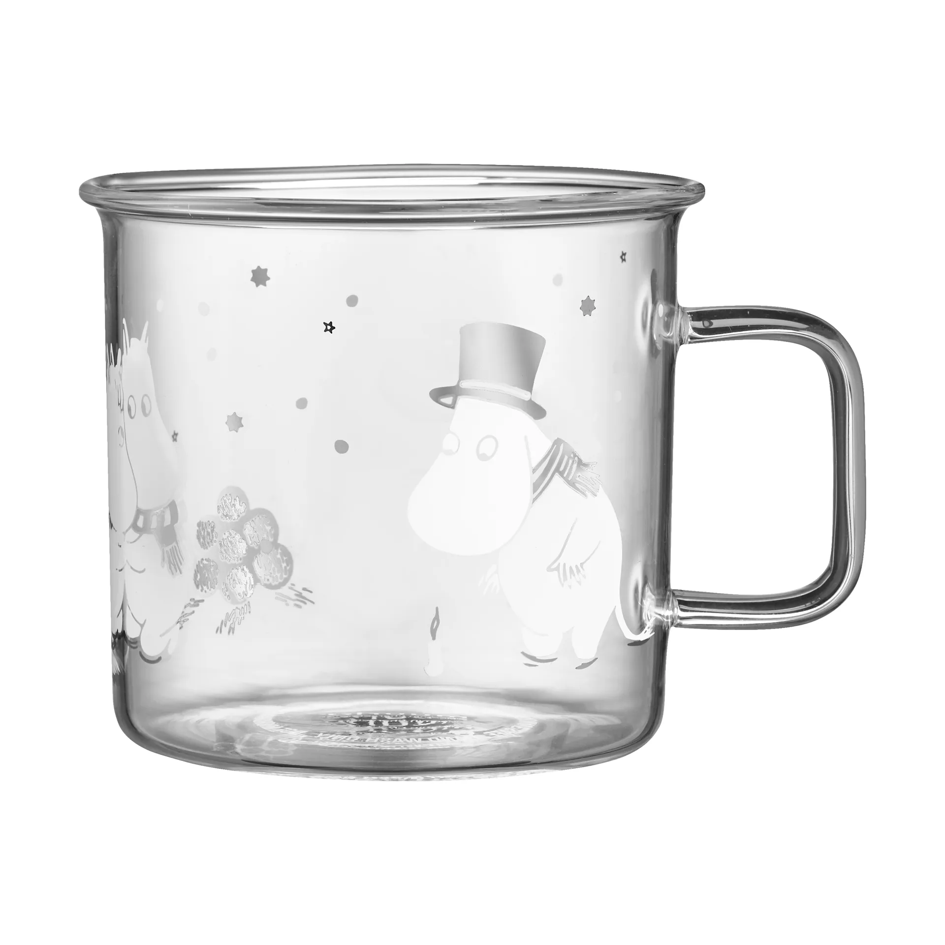 Tazza vetro Moomin 35 cl, Let it snow Muurla