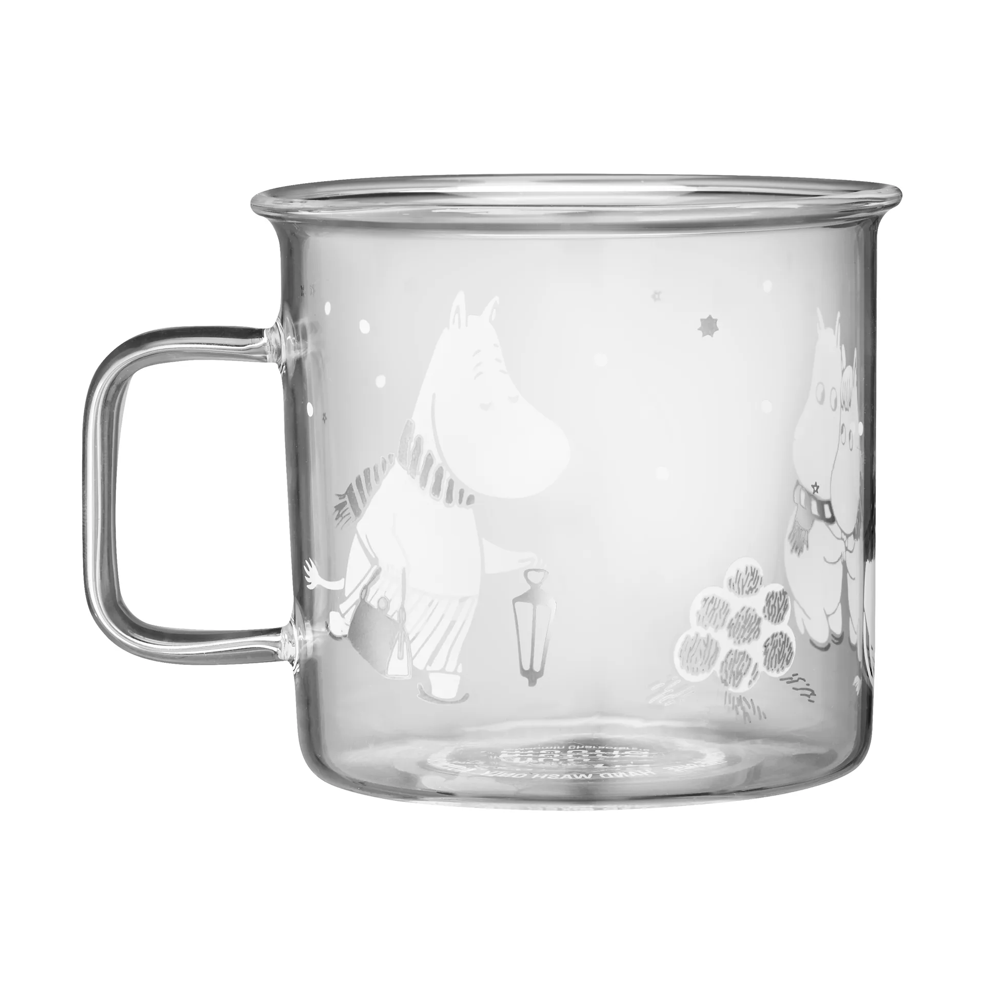 Tazza vetro Moomin 35 cl, Let it snow Muurla