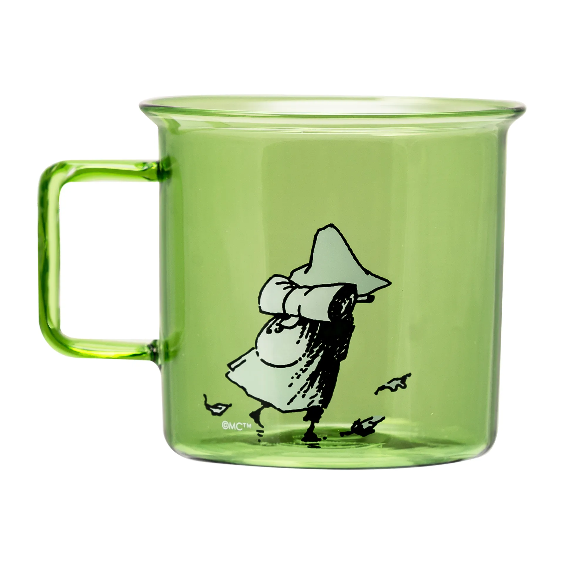 Tazza vetro Snufkin 35 cl, Verde Muurla