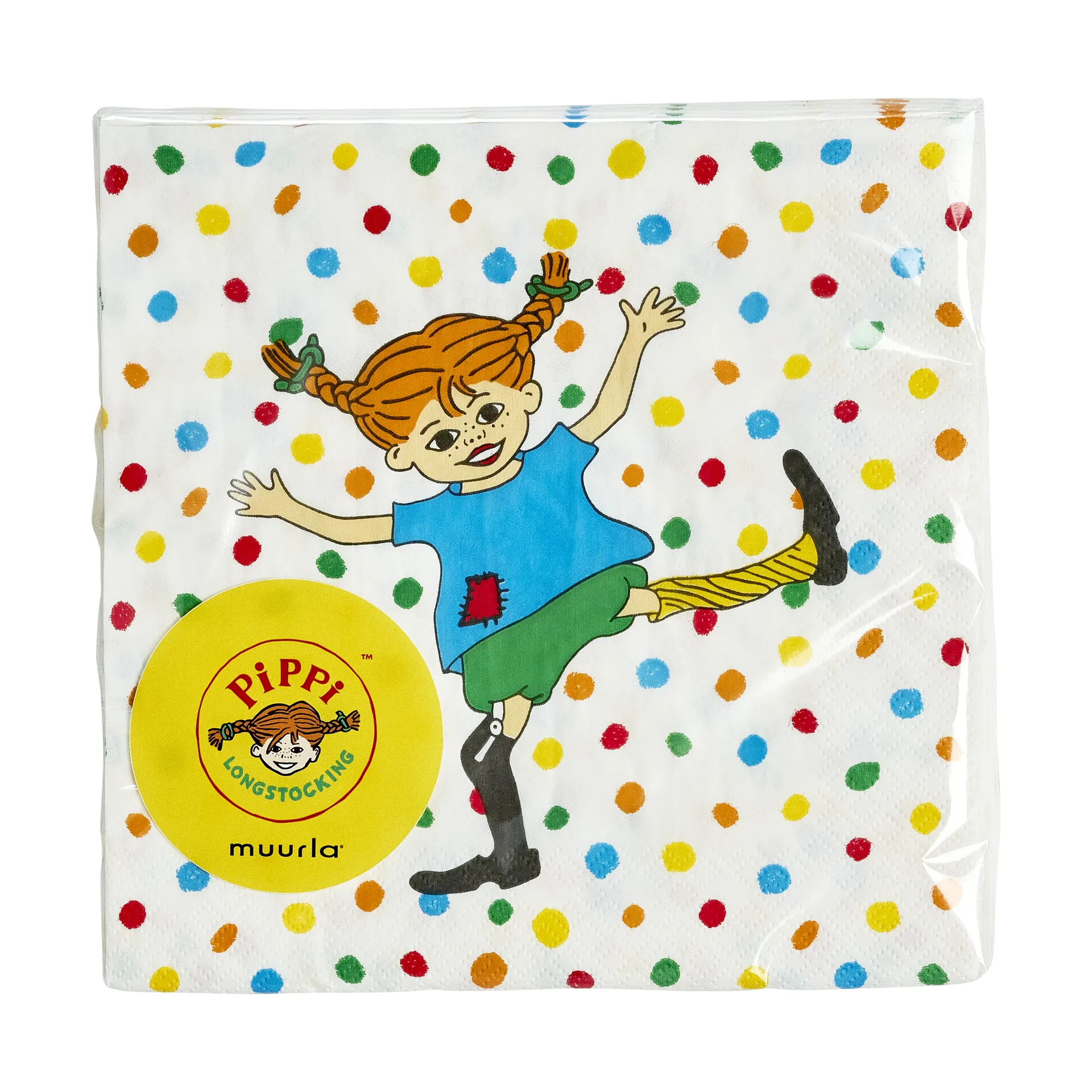 Tovaglioli Pippi 33x33 cm confezione da 20, Salterello Muurla