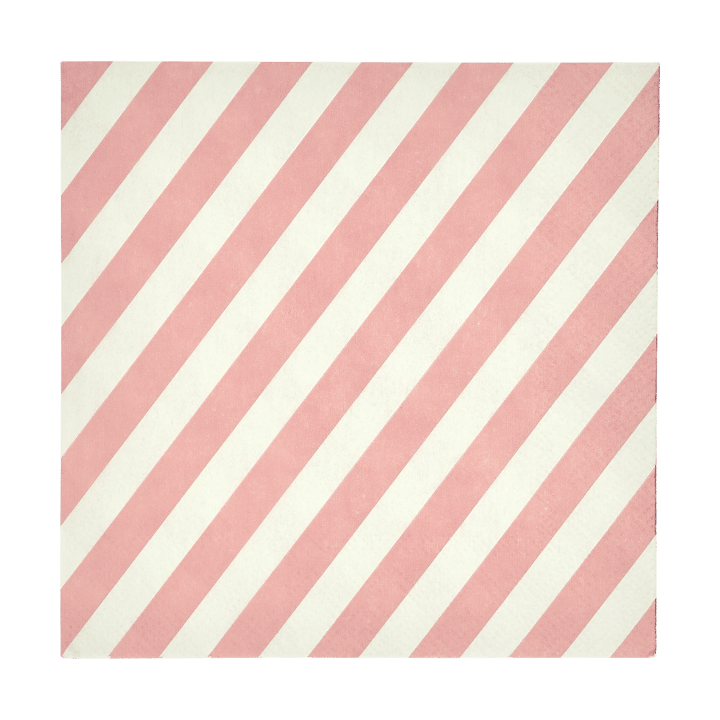 Tovagliolo di carta Check & Stripes 25x25 cm confezione da 20 - Beige - Muurla