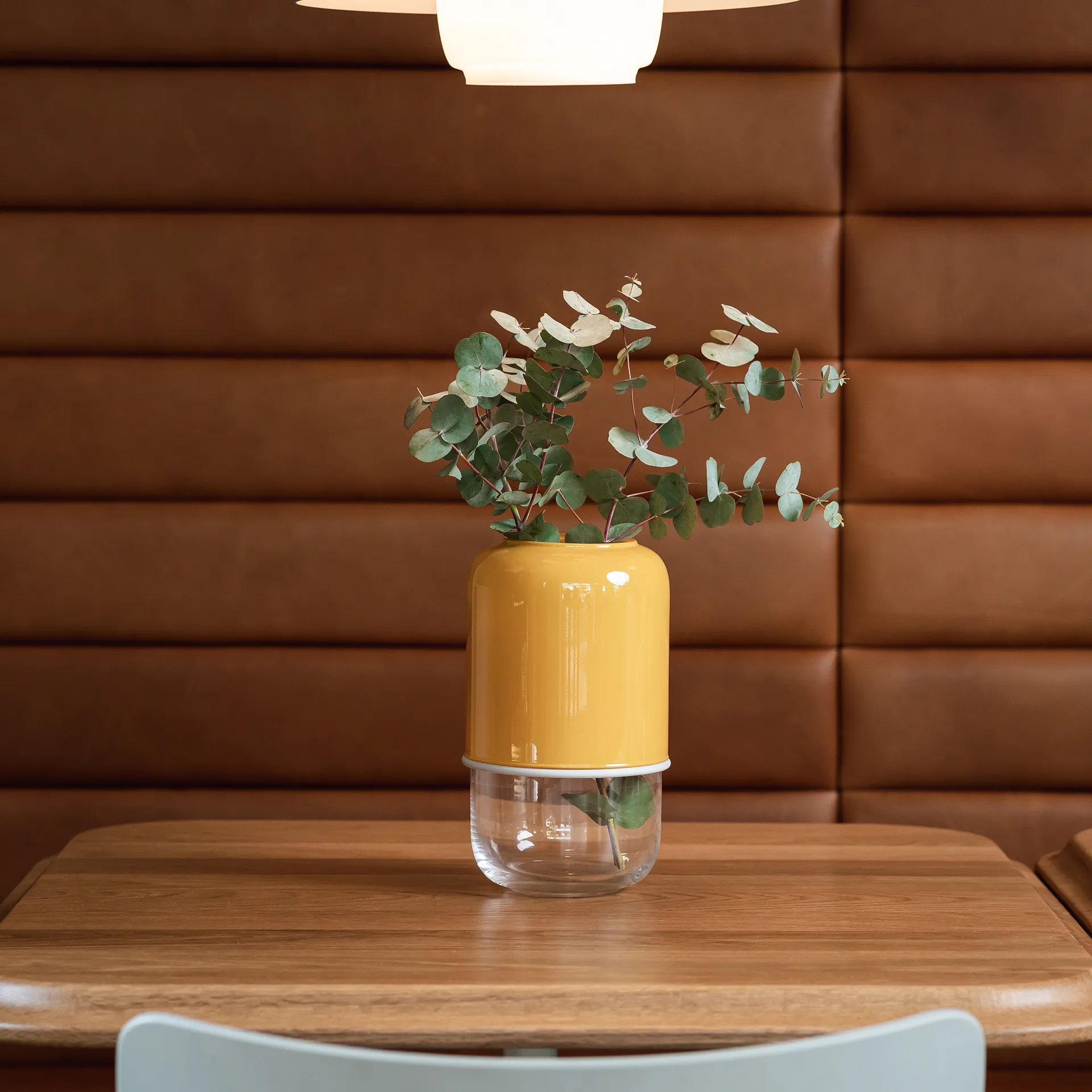 Vaso regolabile Capsule 18-28 cm, oro-trasparente Muurla