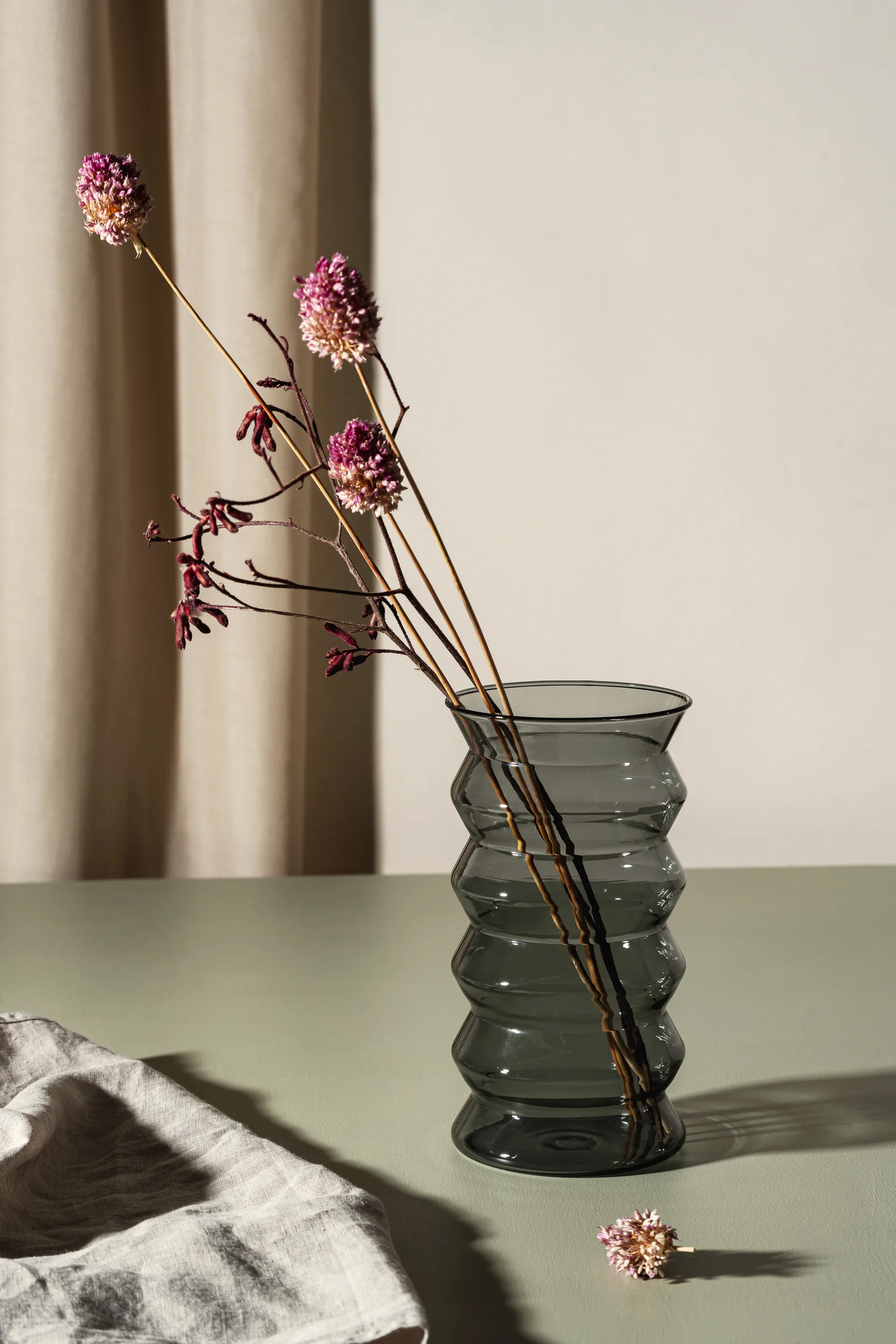 Vaso Waves 20 cm, Grigio Muurla