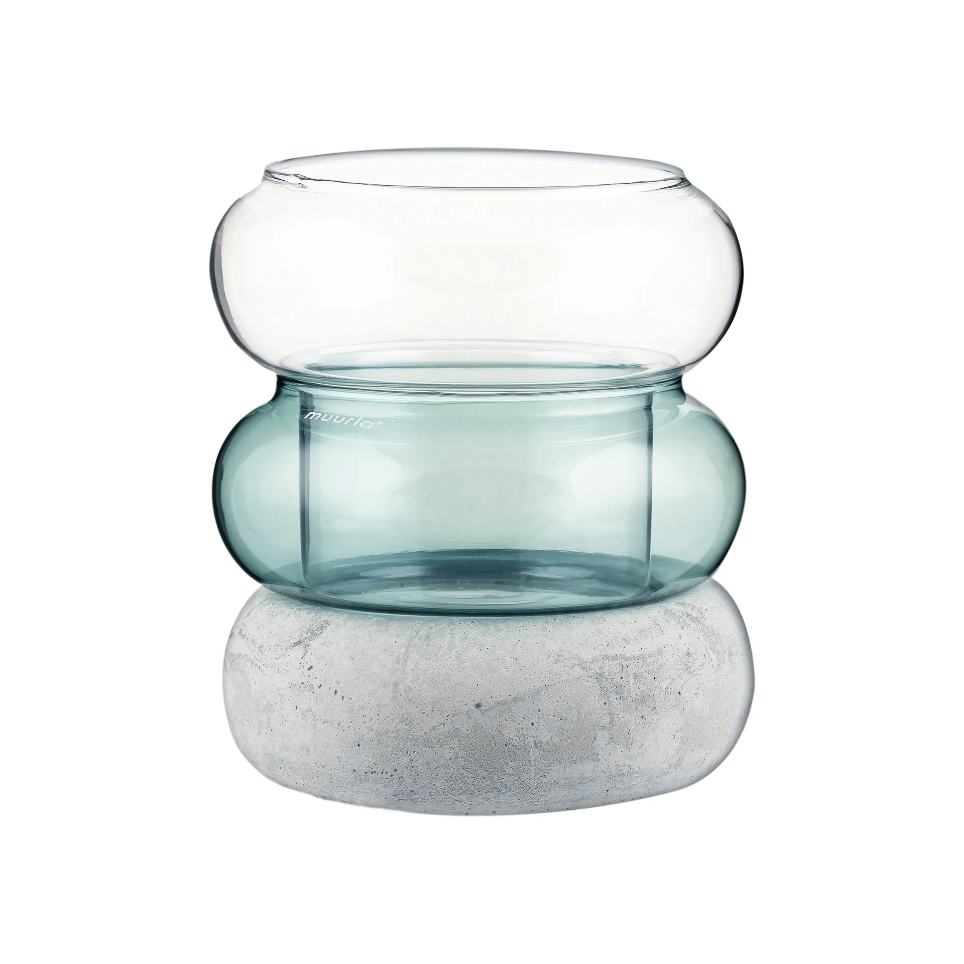 Vaso/lanterna Bagel 12 cm, Lake blue Muurla