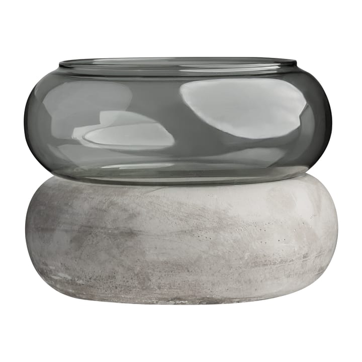 Vaso/lanterna Bagel 22 cm - grigio - Muurla