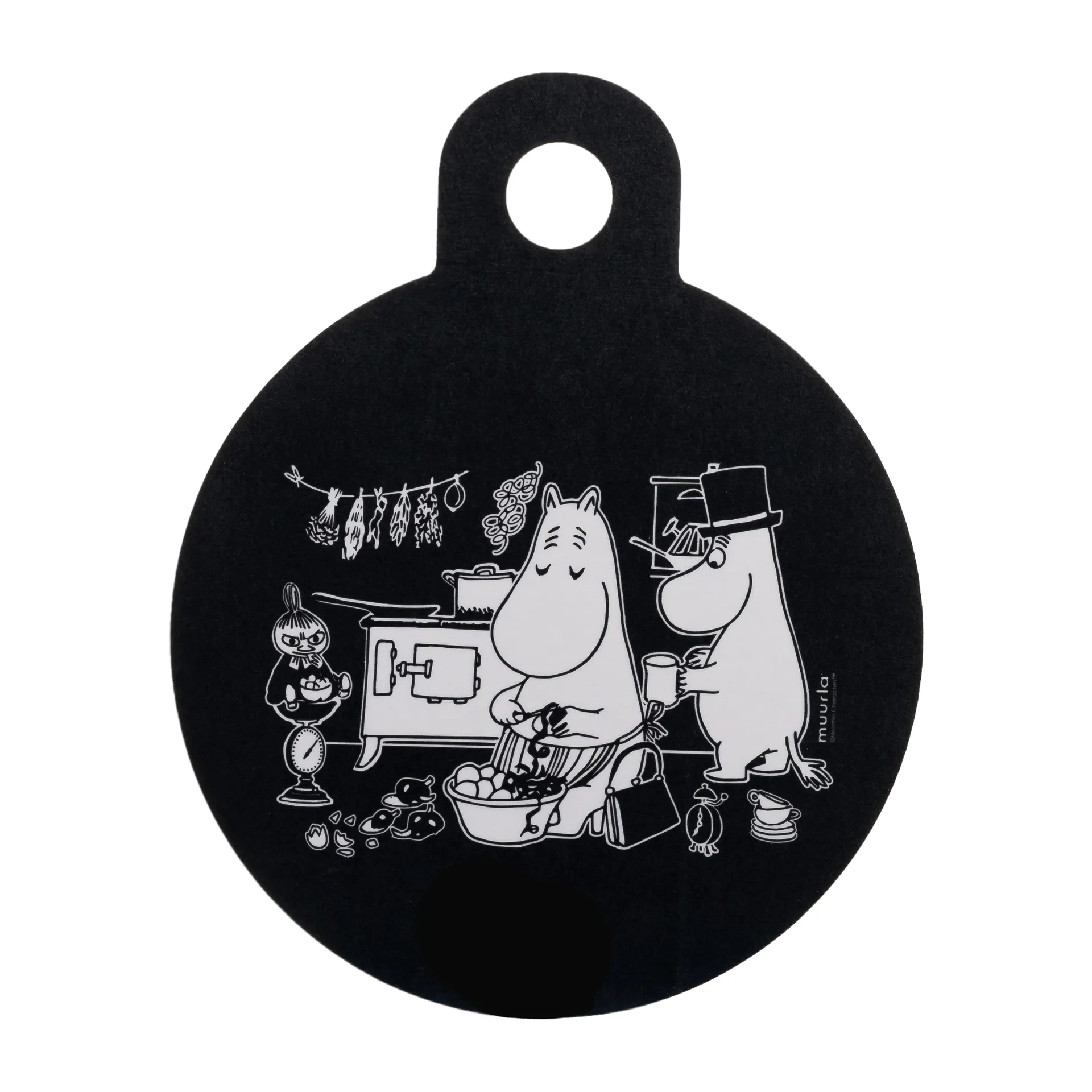 Vassoio Chop & Serve In the Kitchen Ø 20 cm, Nero Muurla
