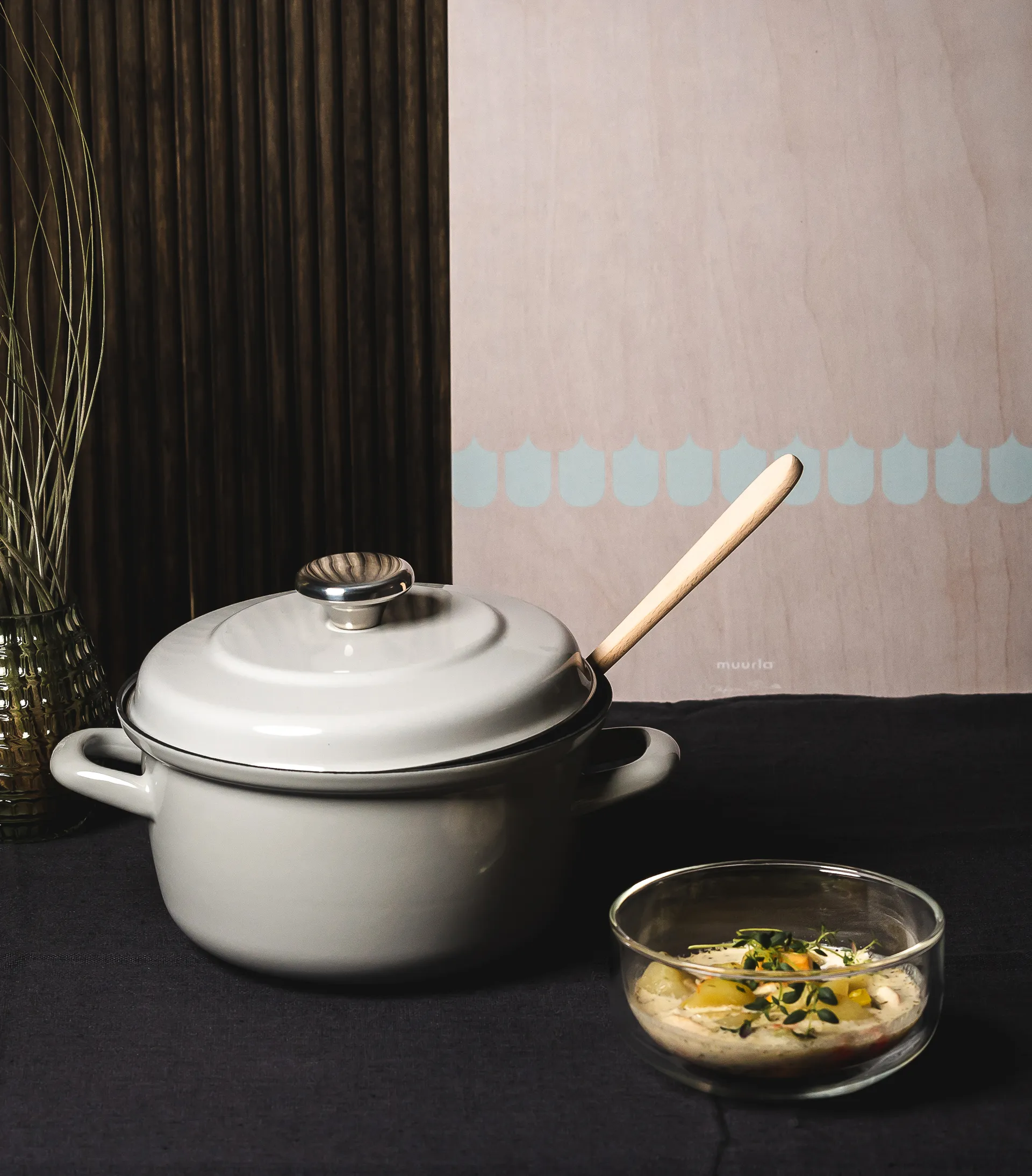 Vassoio Chop & Serve Vappu 30x44 cm, Betulla-verde Muurla