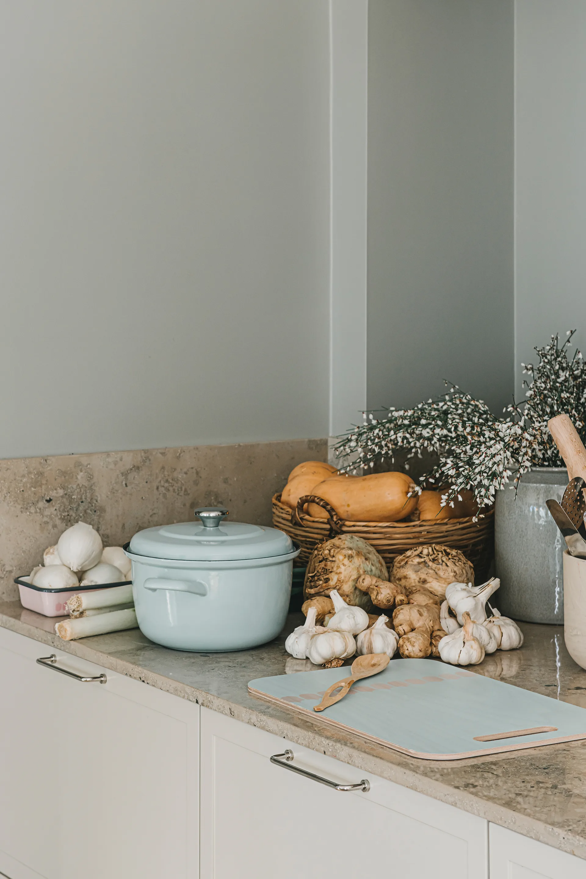 Vassoio Chop & Serve Vappu 30x44 cm, Betulla-verde Muurla