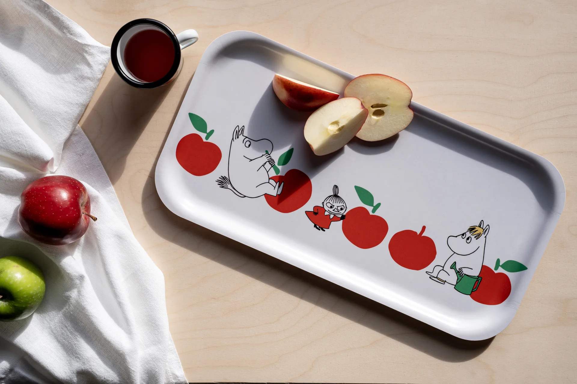 Vassoio Moomin 22x43 cm, Joyfull Apples Muurla