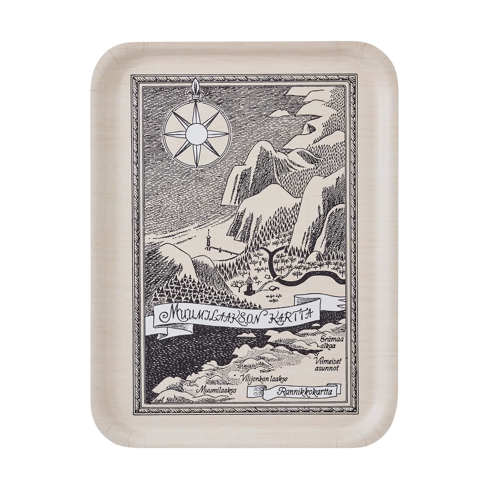 Vassoio Moomin 32x42 cm, Finnish Moominvalley map Muurla