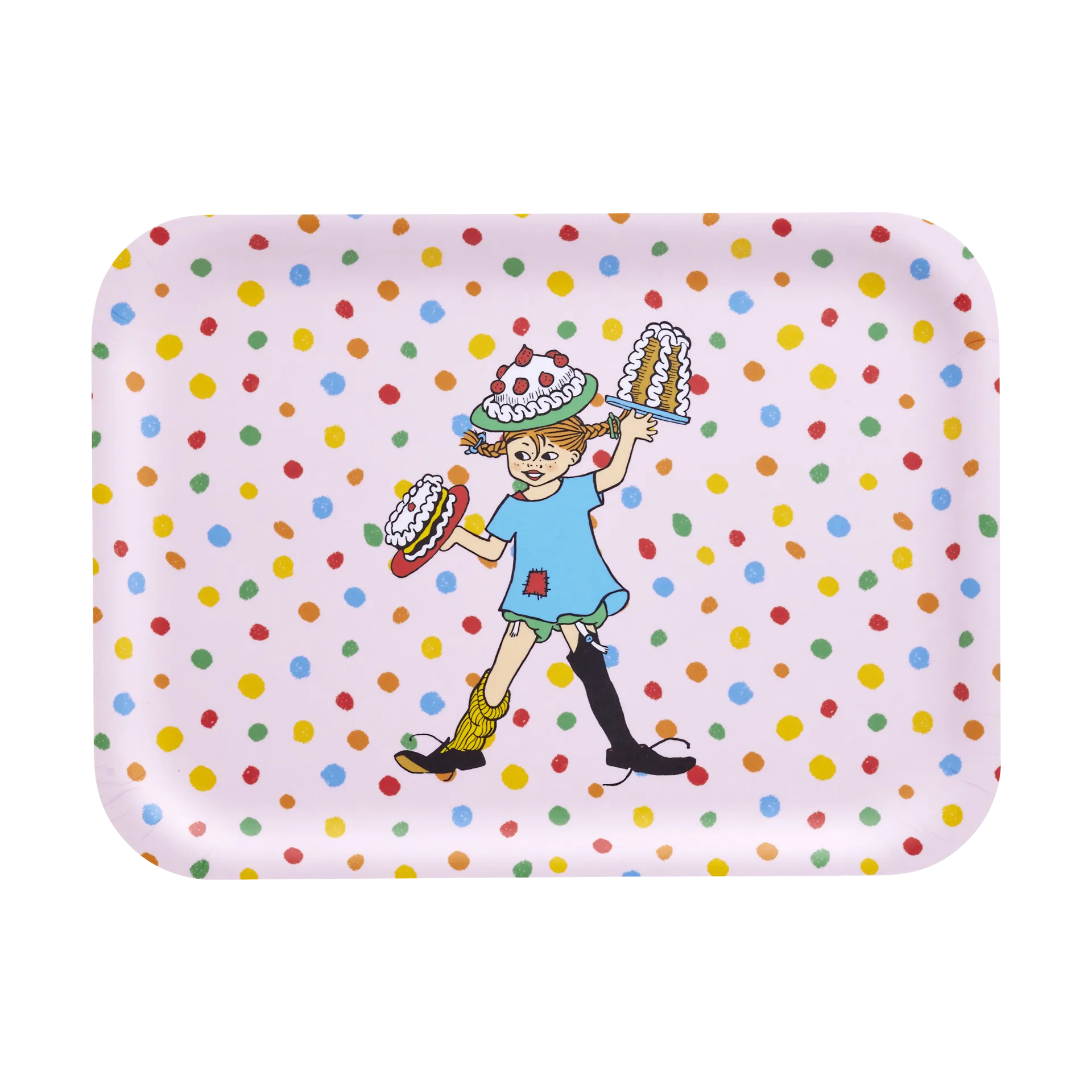 Vassoio Pippi 20x27 cm, Compleanno Muurla