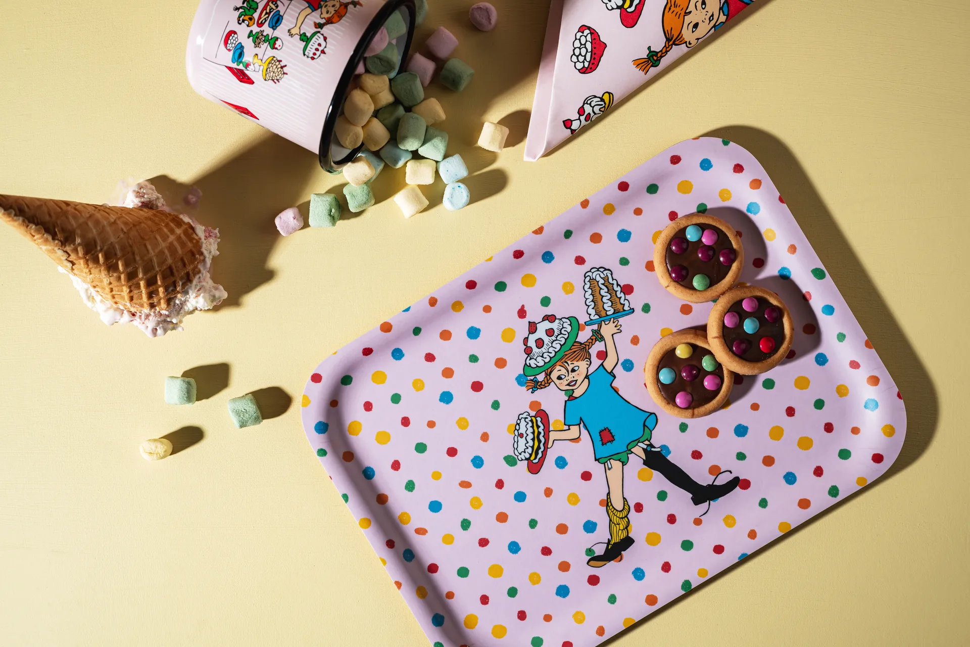 Vassoio Pippi 20x27 cm, Compleanno Muurla