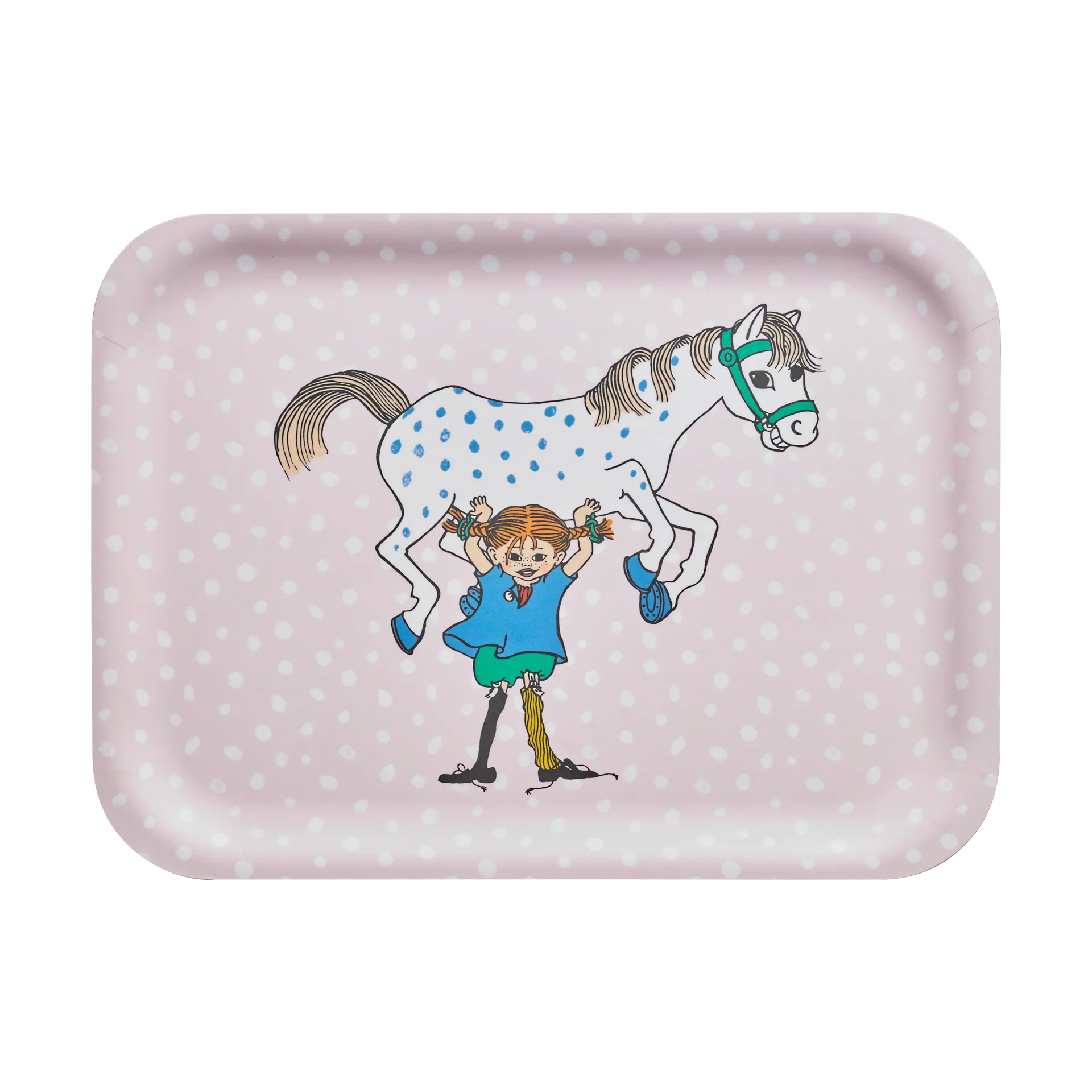 Vassoio Pippi 20x27 cm, Pippi e il Cavallo Muurla