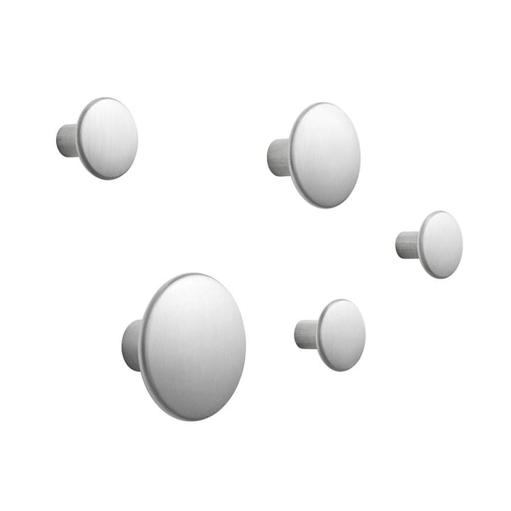 Appendiabiti The Dots metallo confezione da 5 - alluminio - Muuto