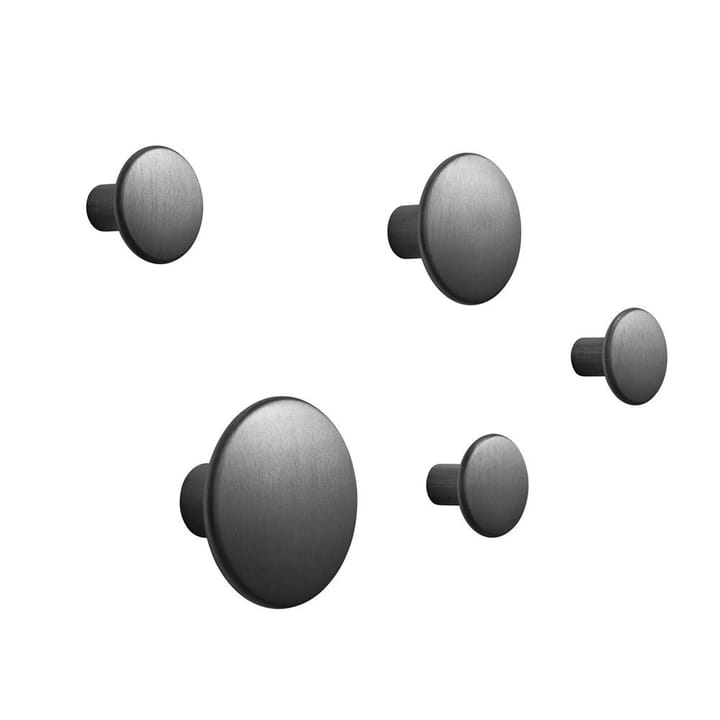 Appendiabiti The Dots metallo confezione da 5 - nero - Muuto