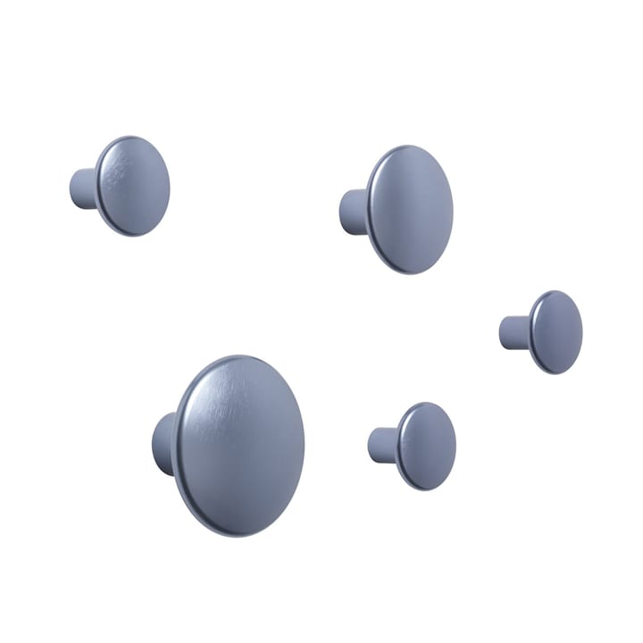 Appendiabiti The Dots metallo confezione da 5 - pale blue - Muuto