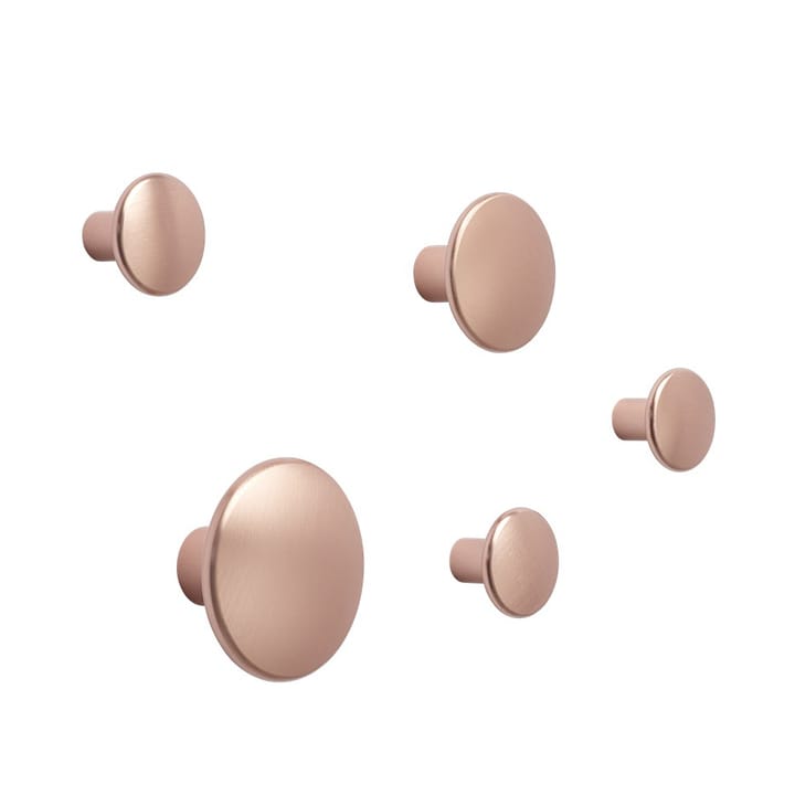 Appendiabiti The Dots metallo confezione da 5 - rose - Muuto