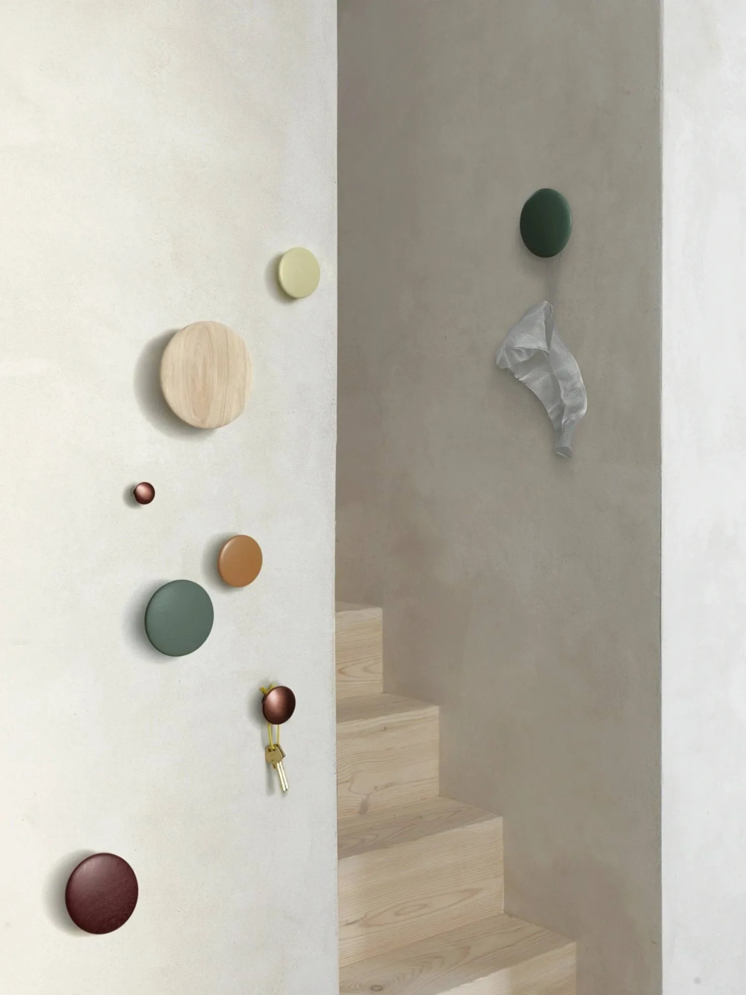 Appendiabiti The Dots rovere, rovere medio Muuto