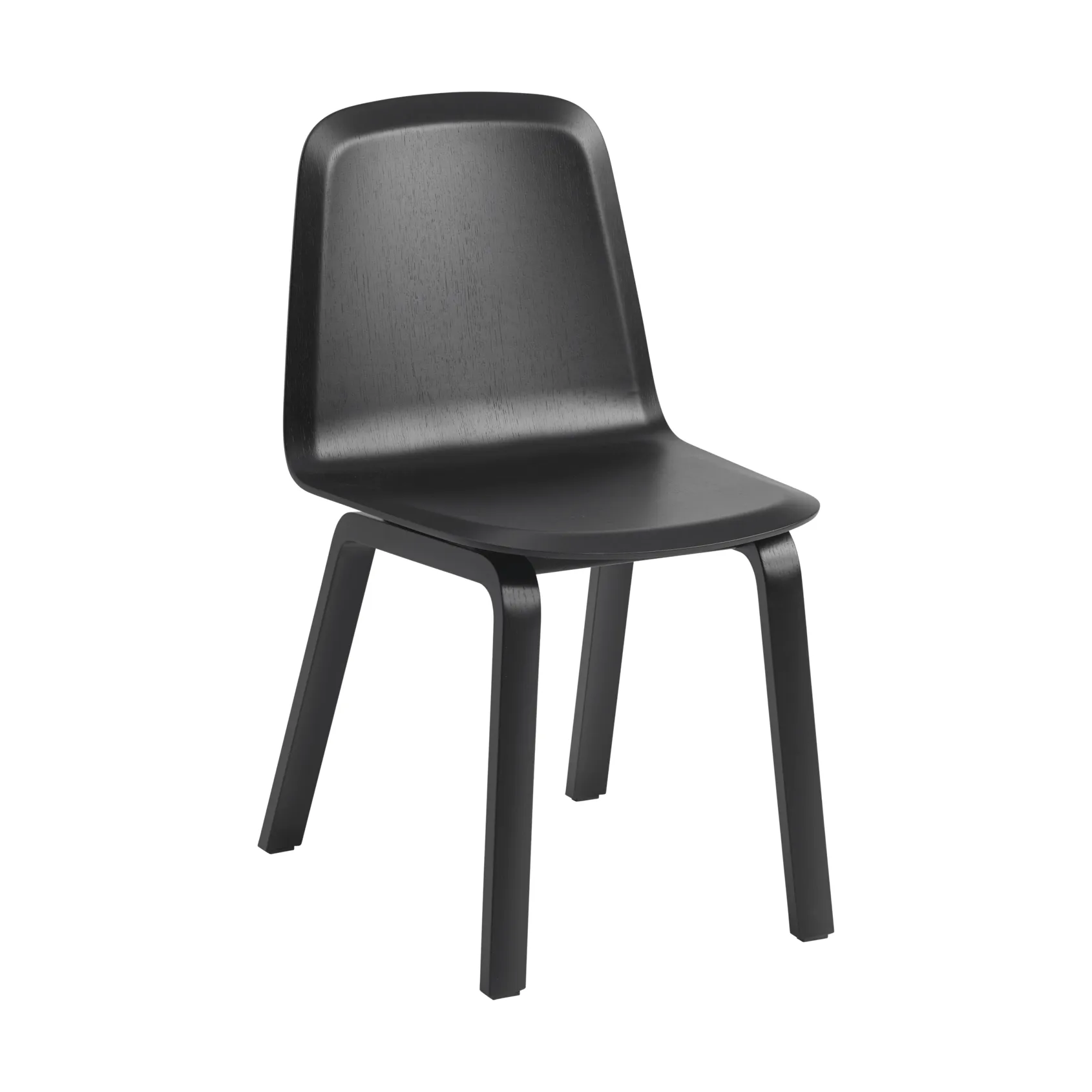 Brink Chair Wood Base sedia, Nero Muuto