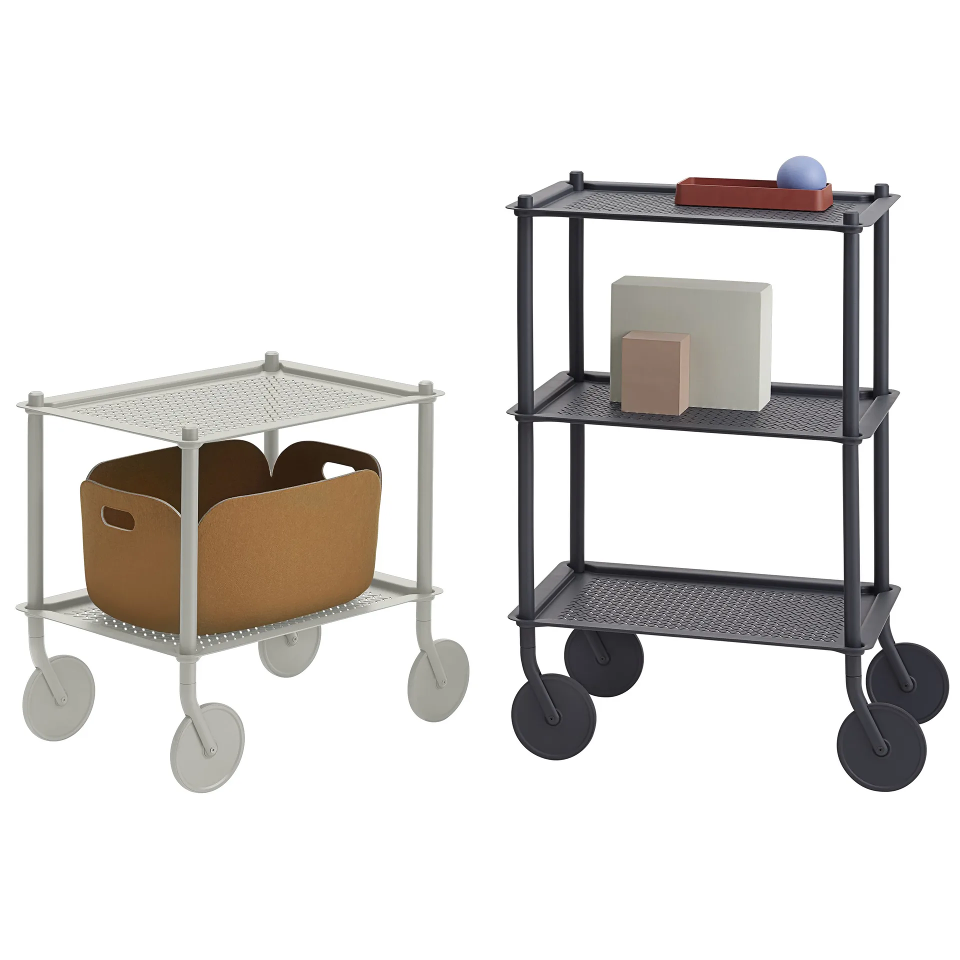 Carrello 2-layer Flow 57 cm, Grigio Muuto