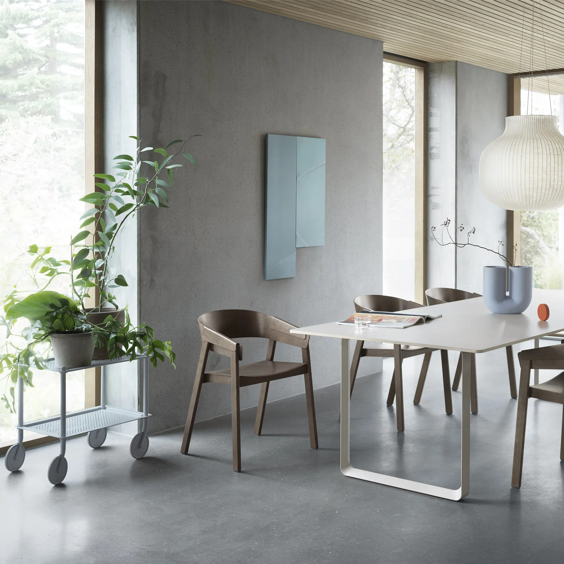 Carrello 2-layer Flow 57 cm, Grigio Muuto