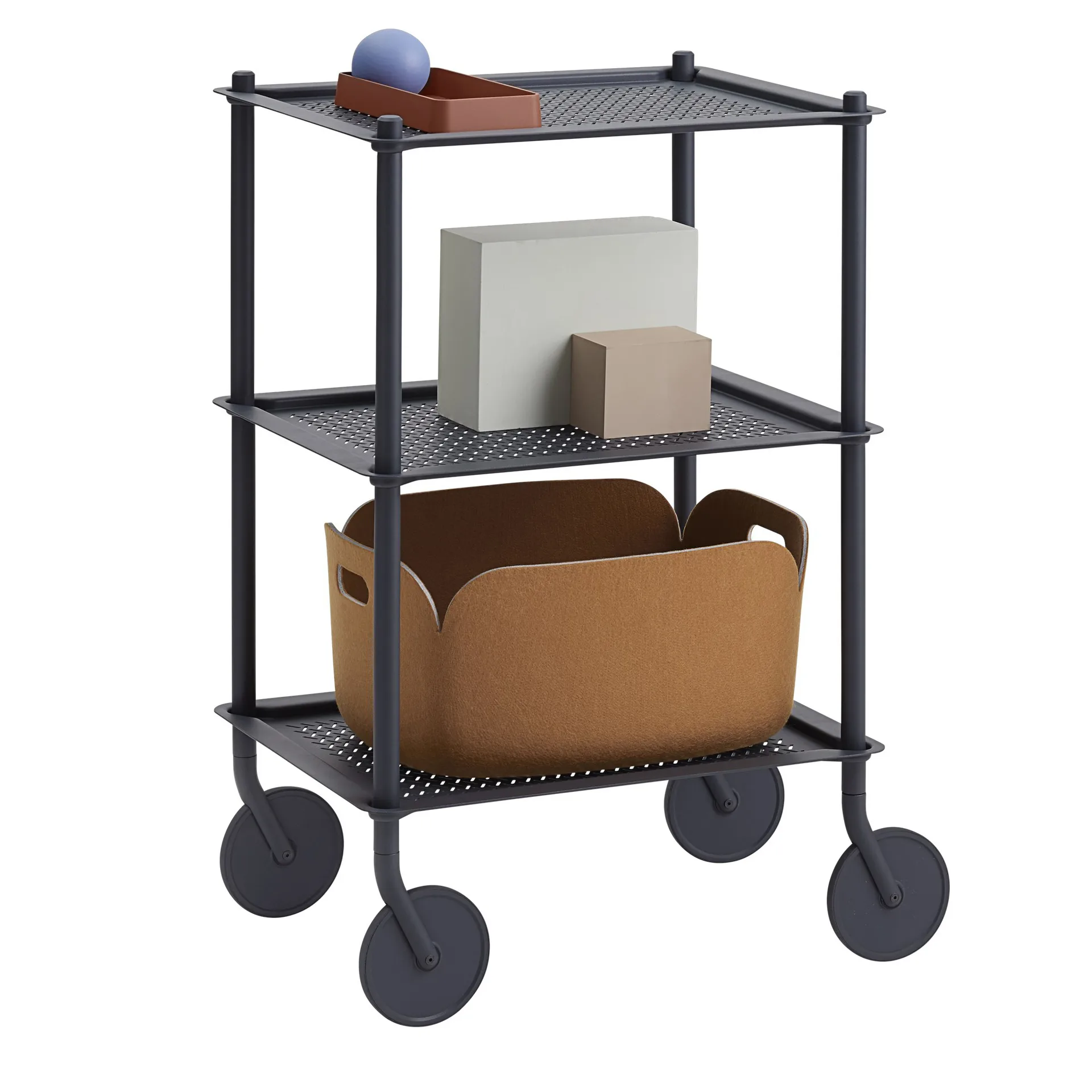 Carrello Flow 3-layer 90 cm, Blu-grigio Muuto