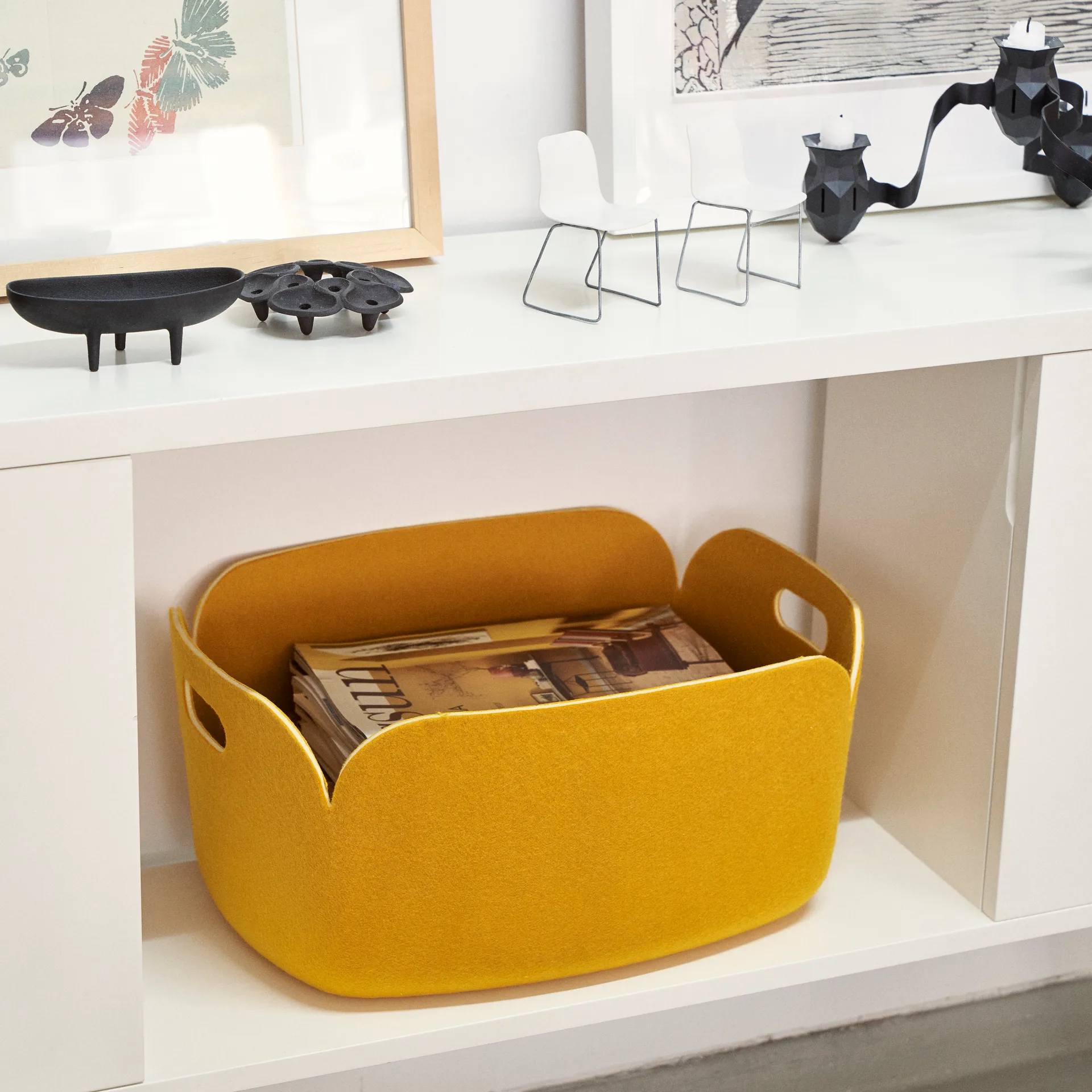 Cesto portaoggetti Restore, giallo Muuto