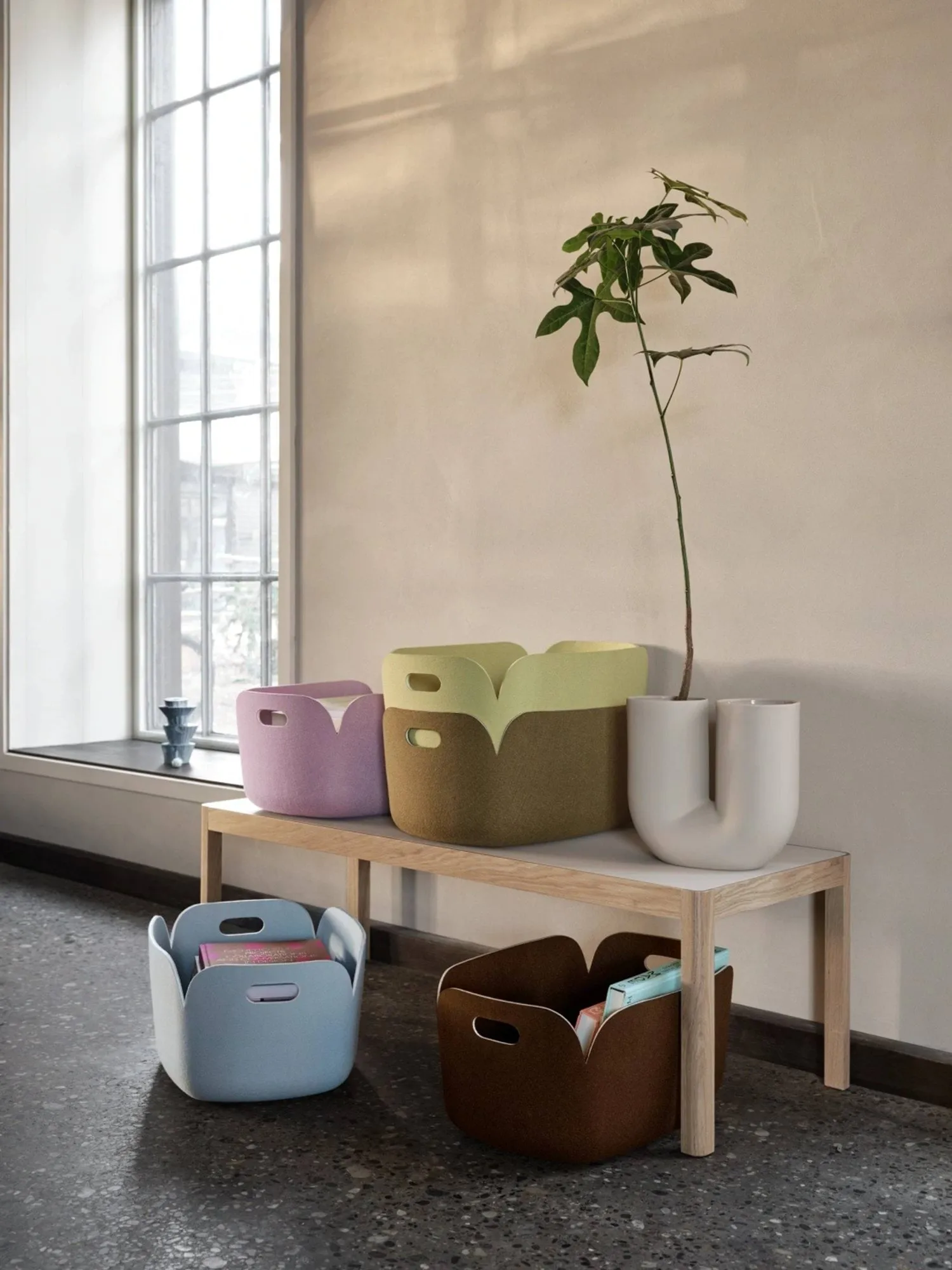 Cesto portaoggetti Restore, sand Muuto