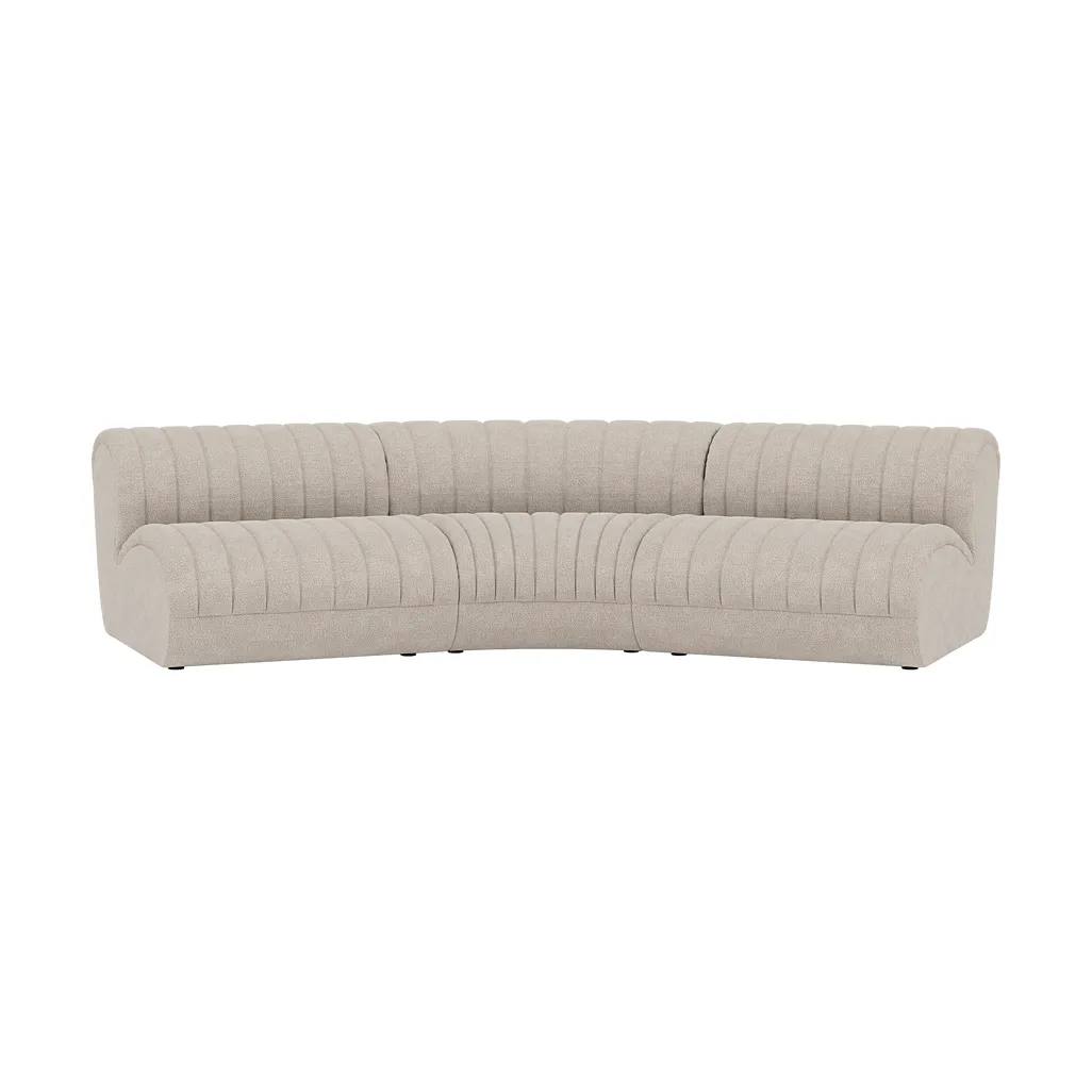 Coltre divano modulare, Configurazione 4, turf-sand, 3 posti Muuto