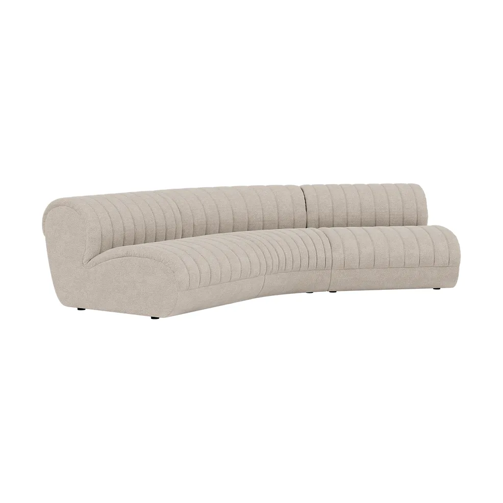 Coltre divano modulare, Configurazione 4, turf-sand, 3 posti Muuto