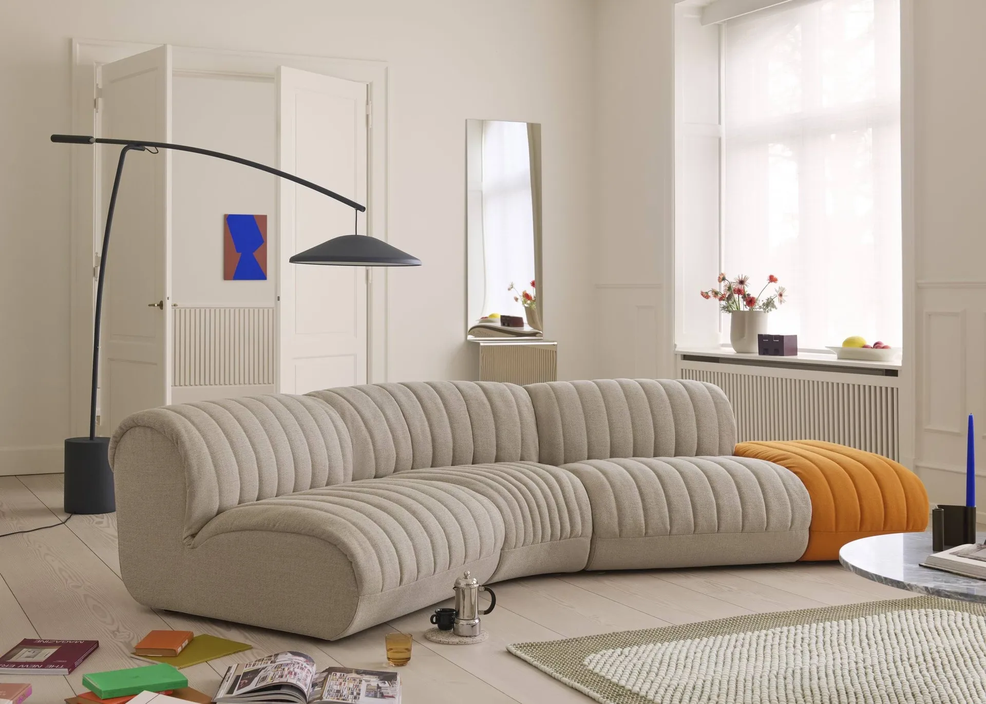 Coltre divano modulare, Pouf, turf-sand Muuto