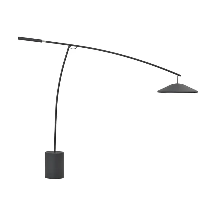 Contra lampada da terra - Antracite black-calcestruzzo, 188 cm - Muuto