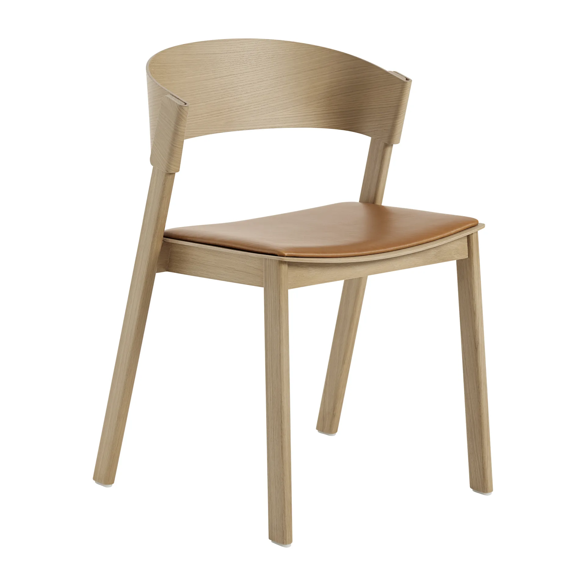 Cover Side Chair leather, Cognac-rovere Muuto