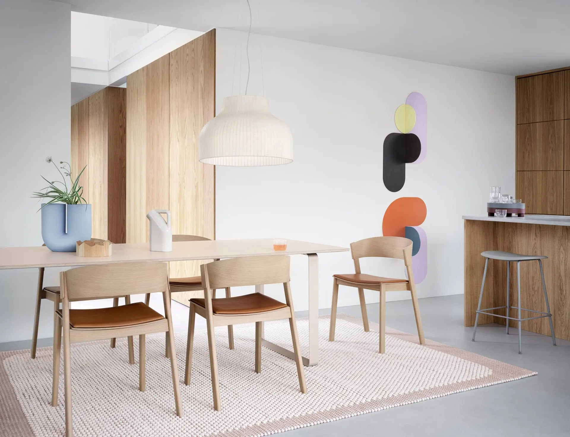 Cover Side Chair leather, Cognac-rovere Muuto